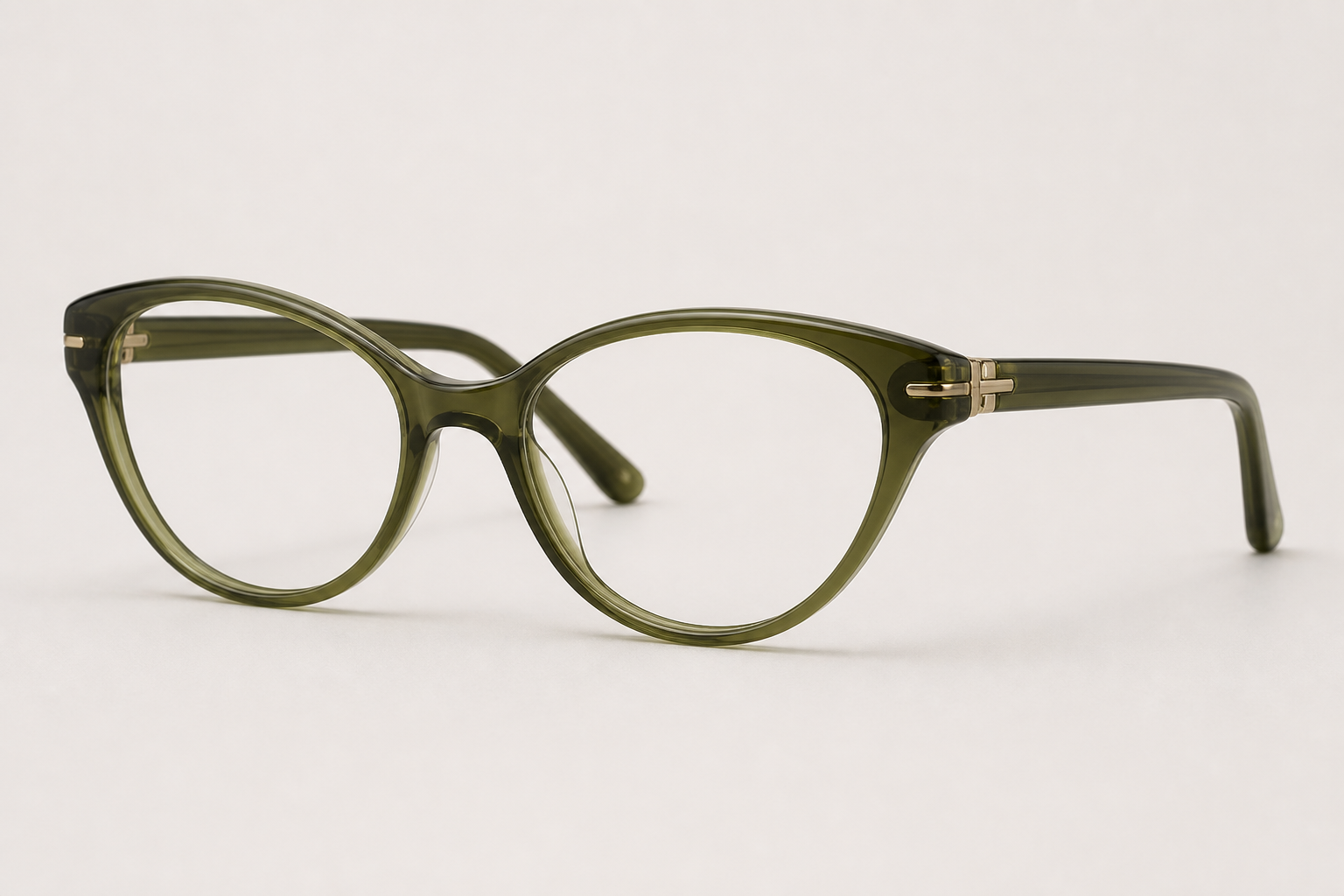 Montura graduada de acetato verde oliva